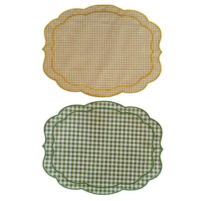Set de table vintage à carreaux