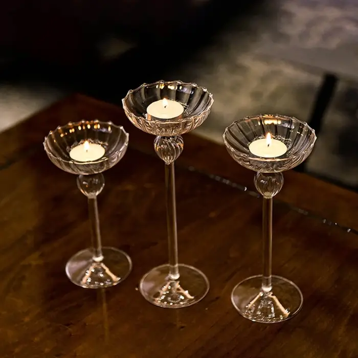 Bougeoir artisanal en verre