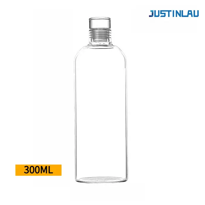 Bouteille en verre transparente de 300-1000 ml en verre borosilicate, tasse à eau portable pour le b