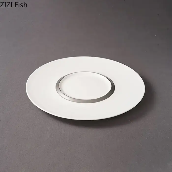 Assiette à manger ronde en céramique