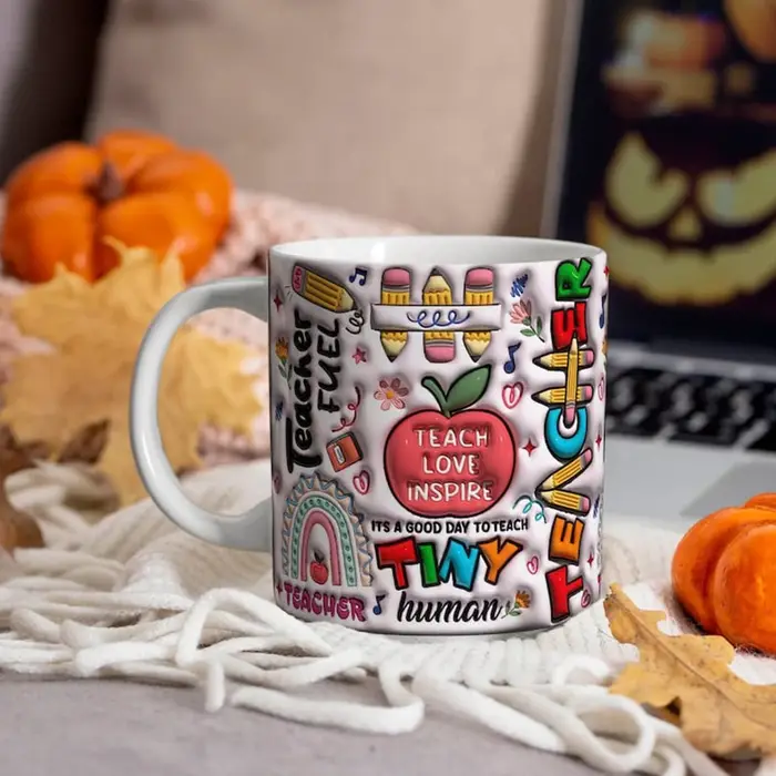 Tasse d'enseignant avec citation personnalisée
