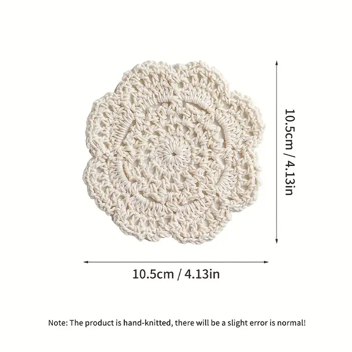 Sous-verres bohème en Crochet à fleurs