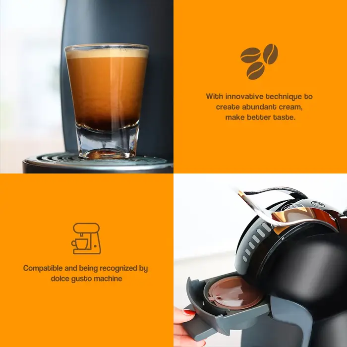 Dosettes de capsules de café réutilisables pour Dolce Gusto
