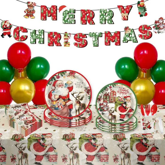 Vaisselle jetable de noël