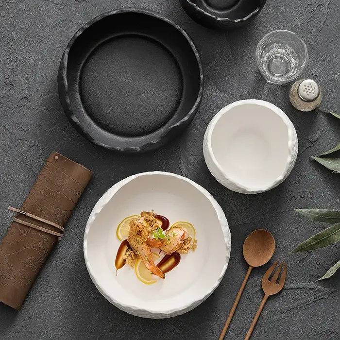 Filles à soupe en céramique blanche