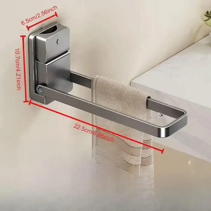 Porte-serviettes pliable à ventouse