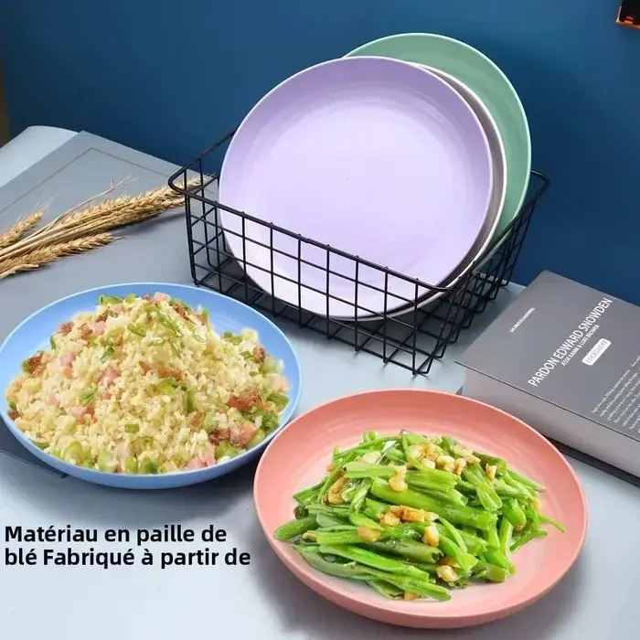 Assiette nordique en paille de blé