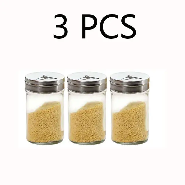 Bouteille d'assaisonnement en verre, Pot d'assaisonnement, couvercle rotatif en acier inoxydable, us