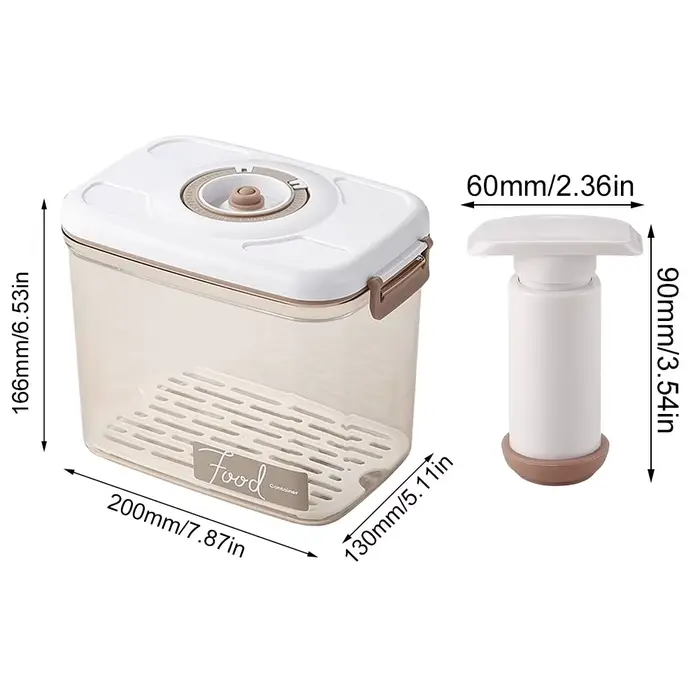 Boîte de conservation alimentaire sous vide avec plaque de drainage amovible