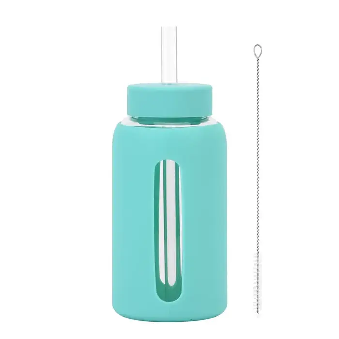Bouteille d'eau en verre monocouche de grande capacité de 600ml