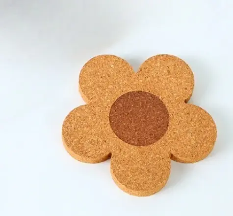 Sous-verres mignons suspendus à fleurs pour boissons, ensemble de dessous de verre absorbant et réut
