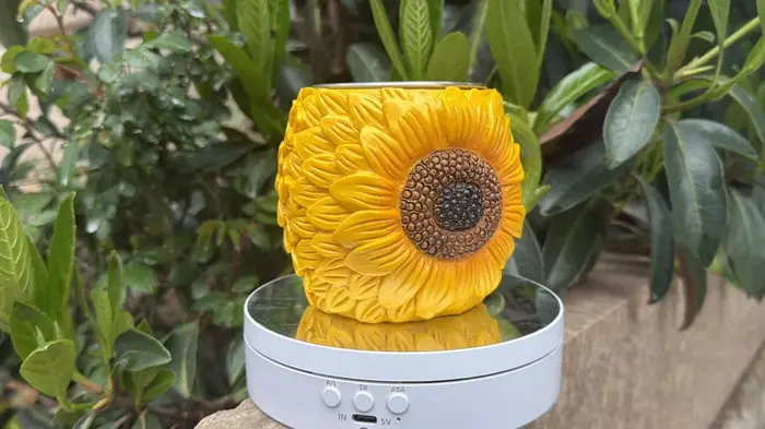 Tasse à café en céramique Tournesol - Tasse décorative florale 3D, Mug décoratif jaune pour la maiso