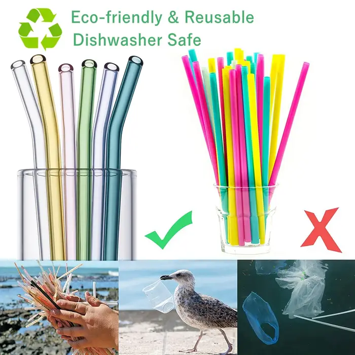 Pailles en verre réutilisables