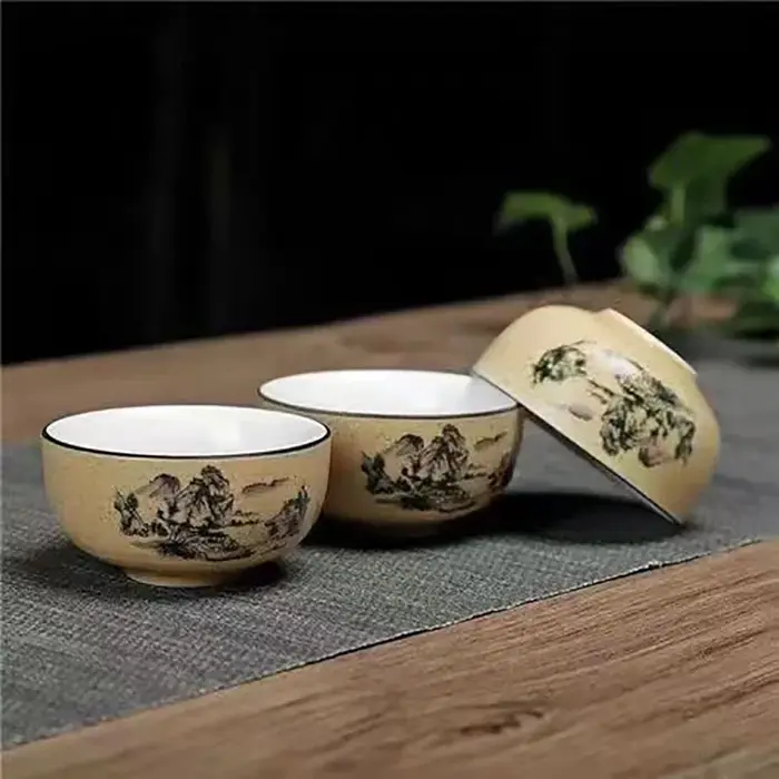 Service à thé Kung Fu en céramique, tasse chinoise, japonaise, tasse à thé, bol à café Puer mignon