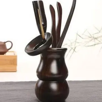 Cérémonie du thé Six messieurs ensemble service à thé chinois accessoires ébène thé faisant des outi