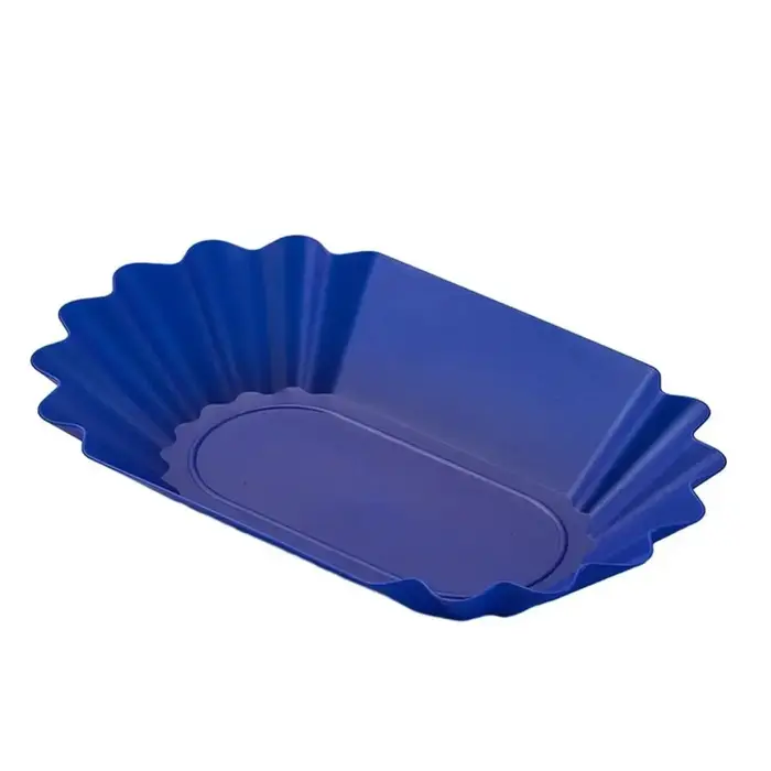 Plateau à grains de café en plastique ovale réutilisable, plateau de présentation d'échantillons pra
