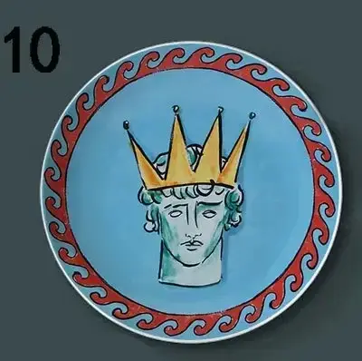 Assiette décorative en céramique italienne Ginori 1735