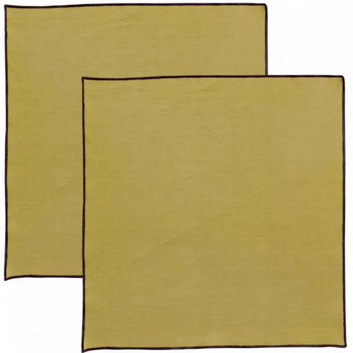 Serviette de table recycle Grace Kaki 40 x 40