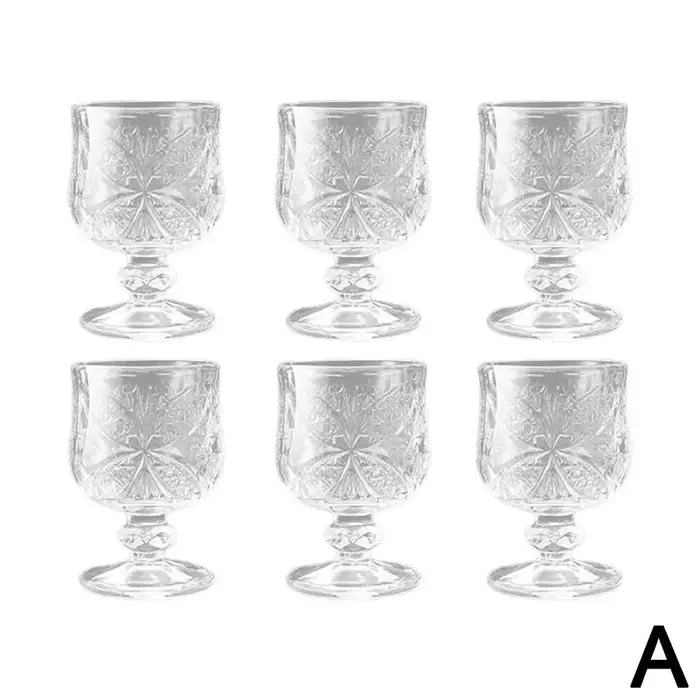 6 pièces créatif Vintage sculpté verre tasse Mini fruits liqueur verre vin sucré verres vin rouge go
