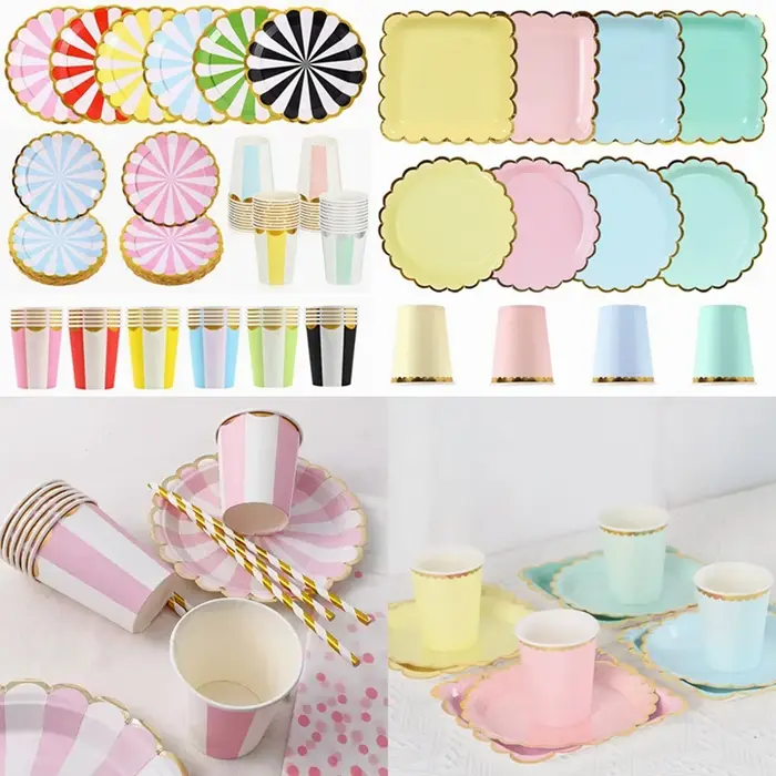 Assiettes de fête jetables