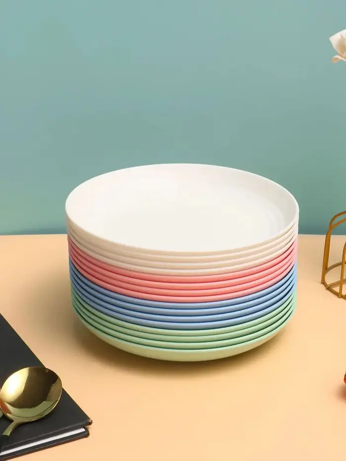 8 assiettes en PP, anti-chute et réutilisables