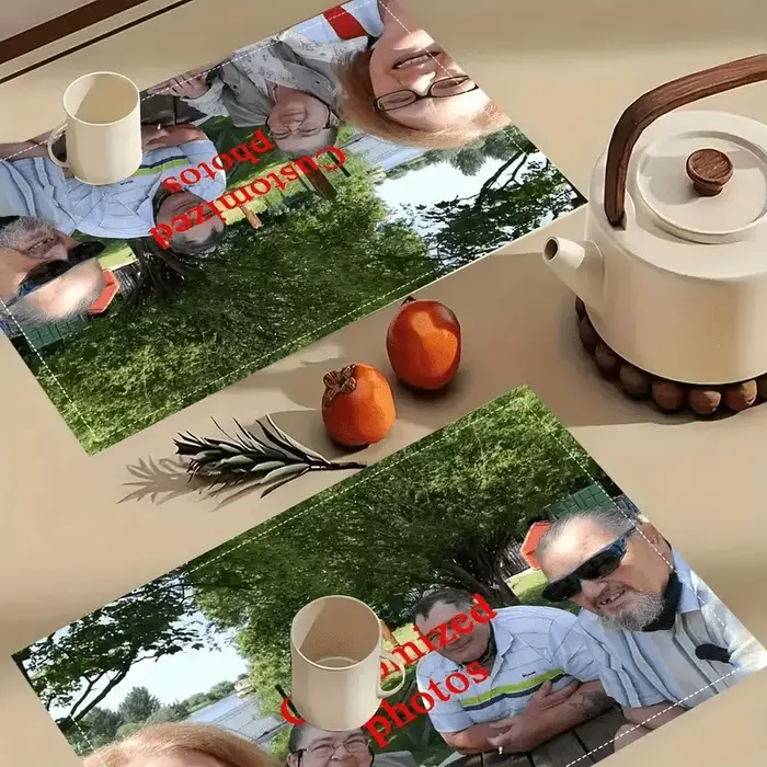 Ensemble de sets de table personnalisables avec photo