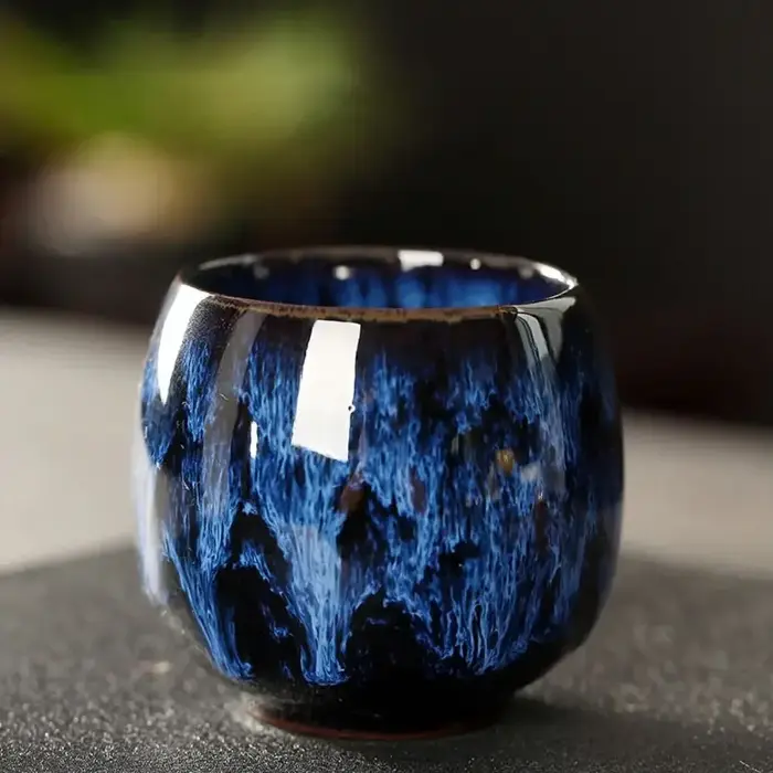 Tasse à thé en céramique de Style japonais, avec Transformation de four à motif Unique, tasse à café