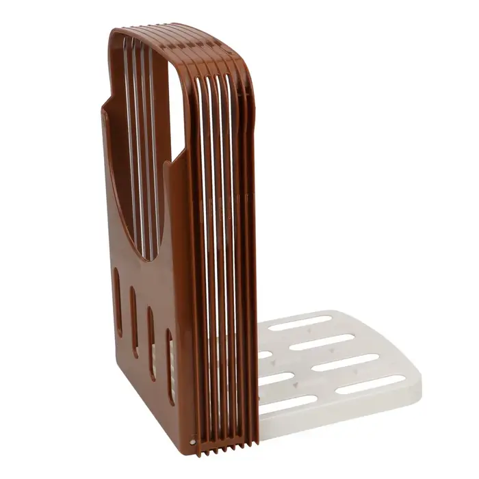Support de trancheur de pain grillé en plastique pliable, support de coupe, Guide de coupe, outil de