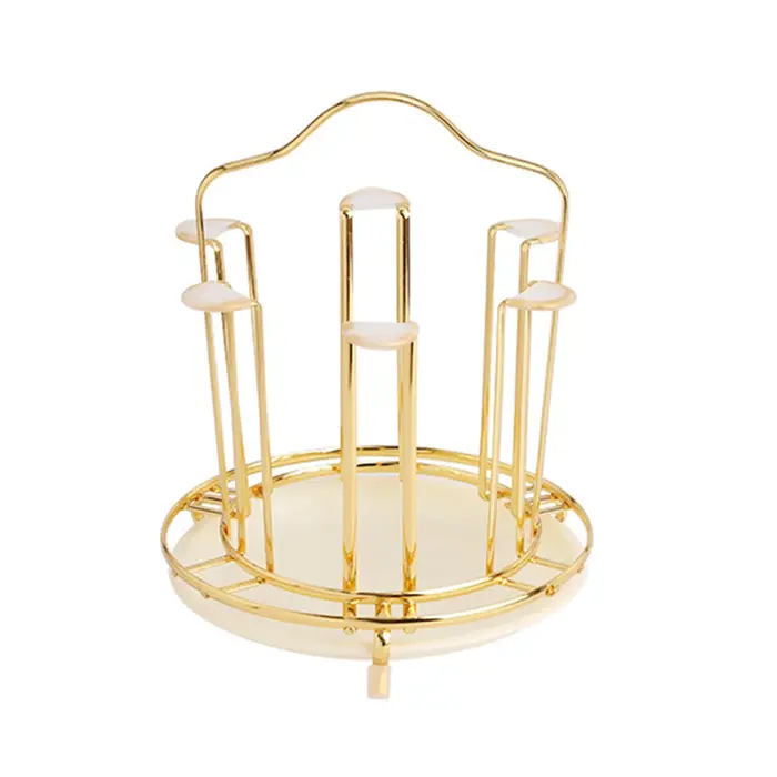 Rangement de gobelets en verre en métal de forme ronde T1, égouttoir créatif à degré d'écrasement, d