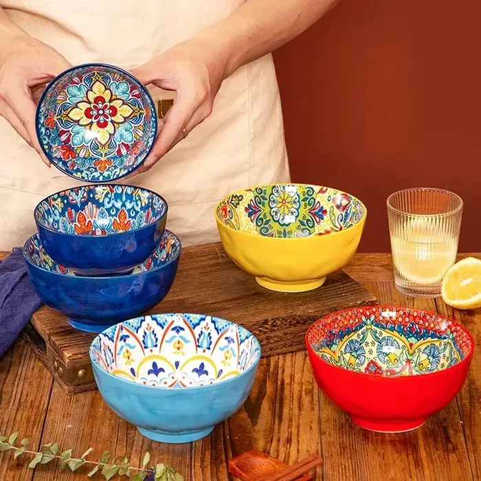 Bol à riz bohème, personnalité créative pour la maison