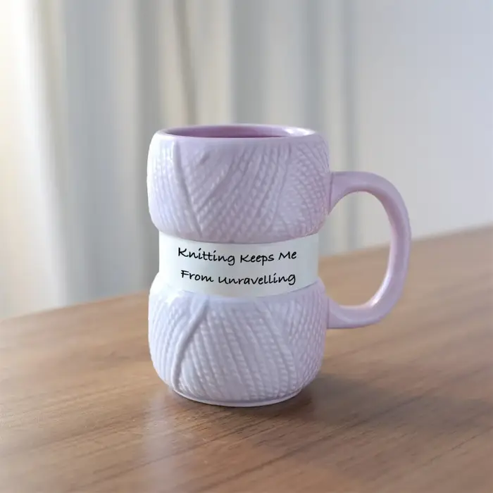 Tasse à café en céramique de Style tricot chaud, tasse à café, tasse à boule de fil coloré, cadeau d