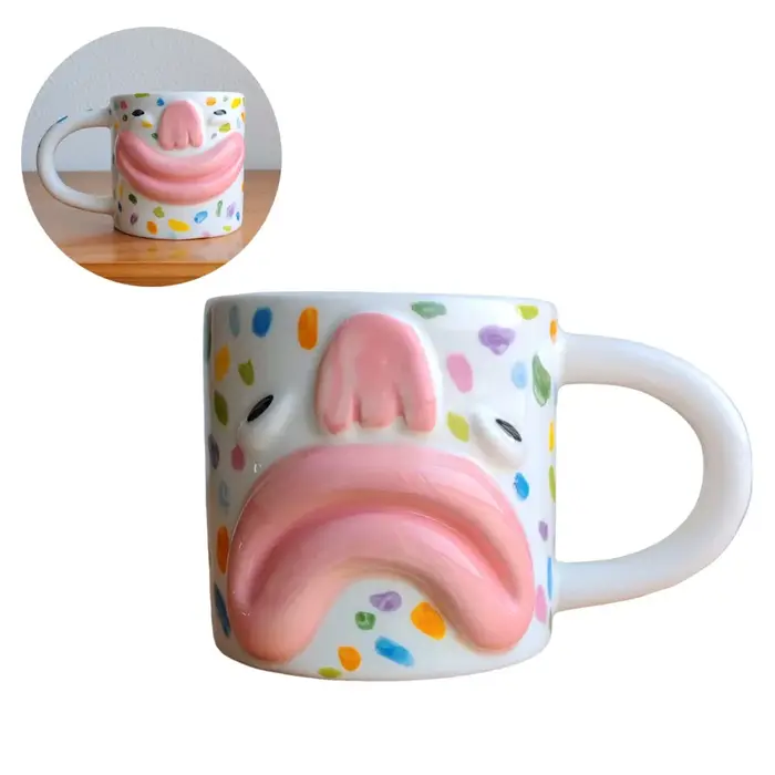 Mug à café en céramique double face sûr et amusant