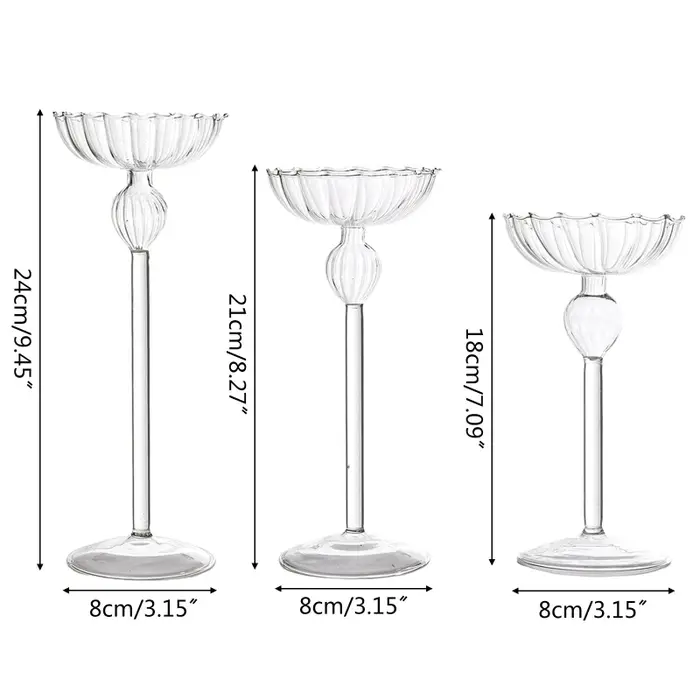 Bougeoir artisanal en verre