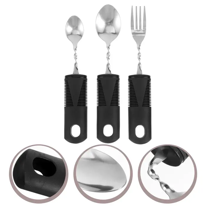 Couverts pliables portables en acier inoxydable pour adultes, argenterie, cuillère, fourchette, poig