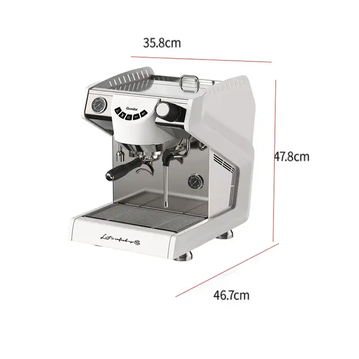 Machine à expresso italienne haut de gamme à double chaudière avec système d'extraction commerciale