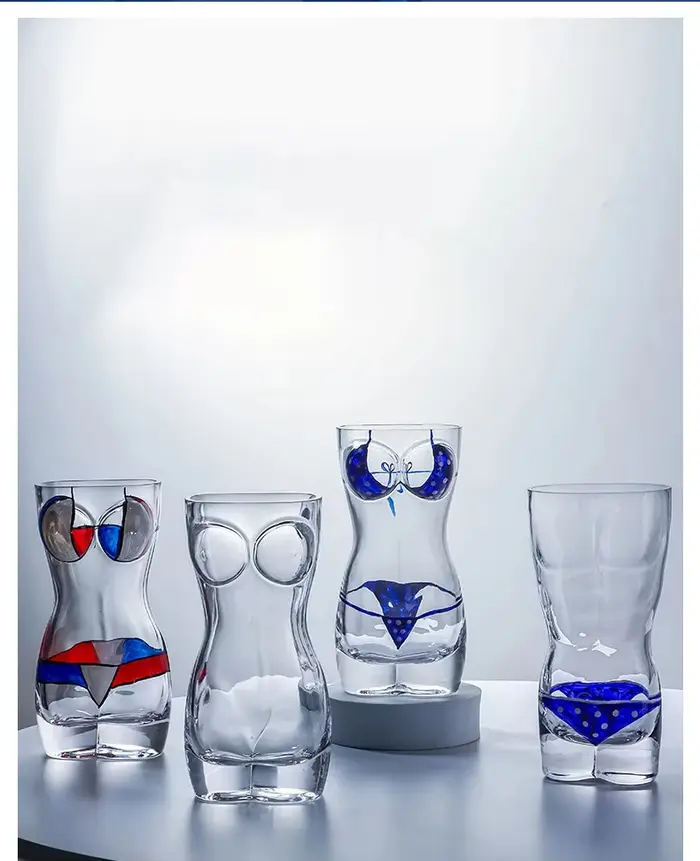 Verre à vin en cristal peint de Bikini de grande capacité de 500ml