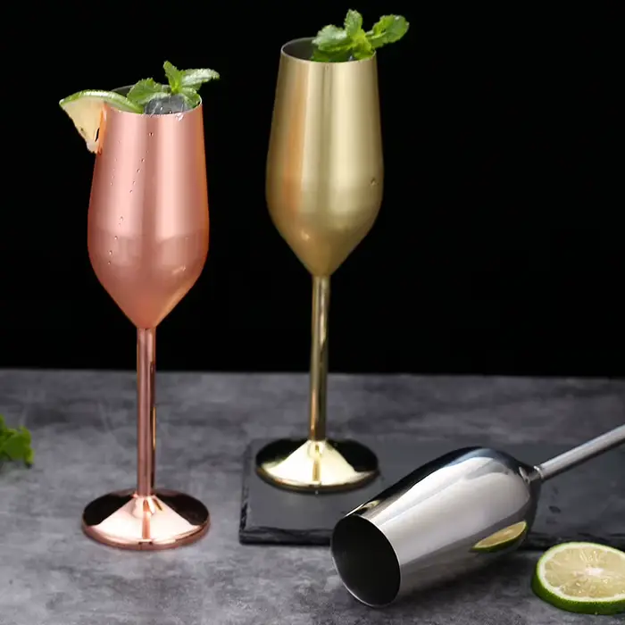 Flûte à Champagne en acier créative