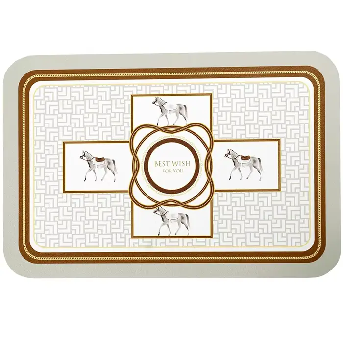 Set de 2 sets de table en forme de cheval, résistants à la chaleur, mignons, lavables, durables, pou