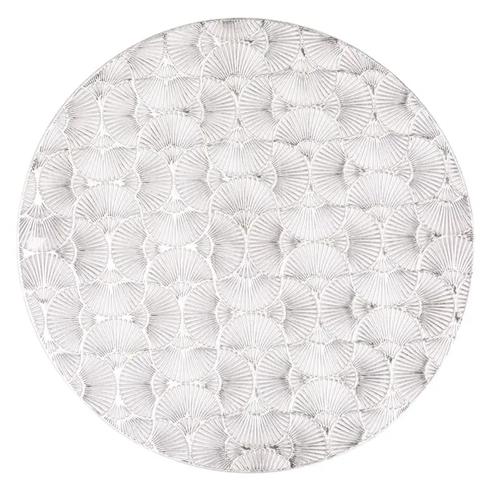 Tapis de Table à fleurs dorées, napperon en PVC, isolation creuse, dessous de verre, bol de Table, m