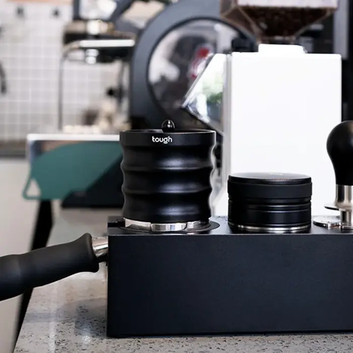 JUSTINLAU Ensemble Tamper et Tasse de Dosage Café 58mm en Acier Inoxydable