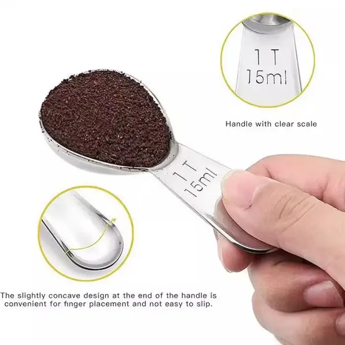 Nouveau cuillère à café à manche court en acier inoxydable