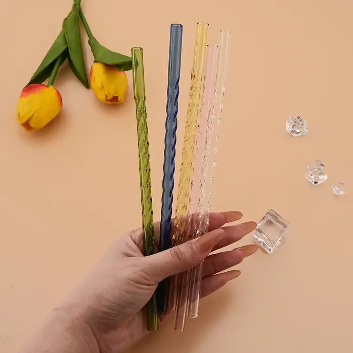 Pailles en verre réutilisables
