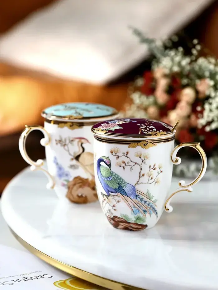Tasse à café en porcelaine de style chinois