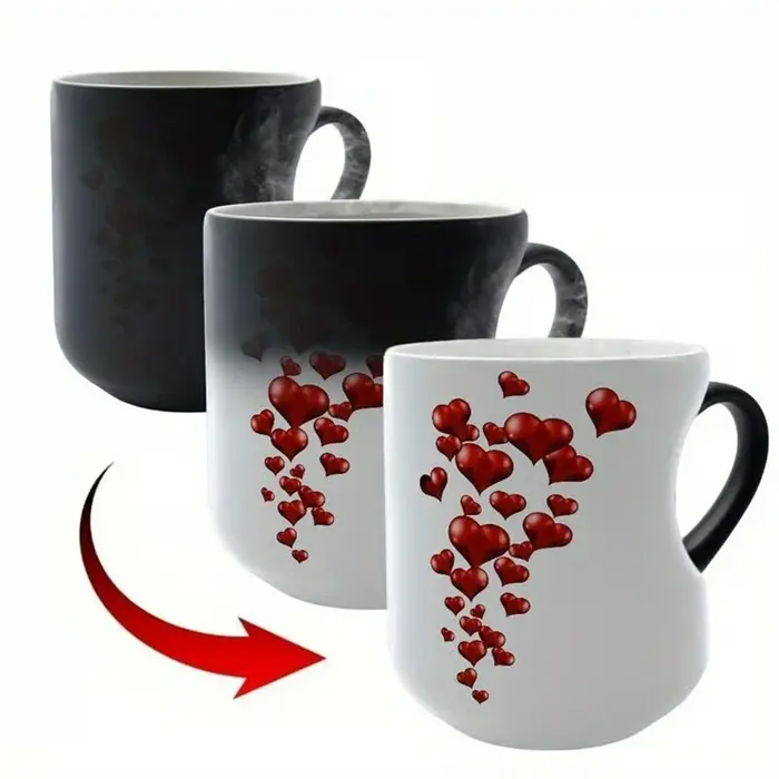Tasse Magique Amusante à Changement de Couleur