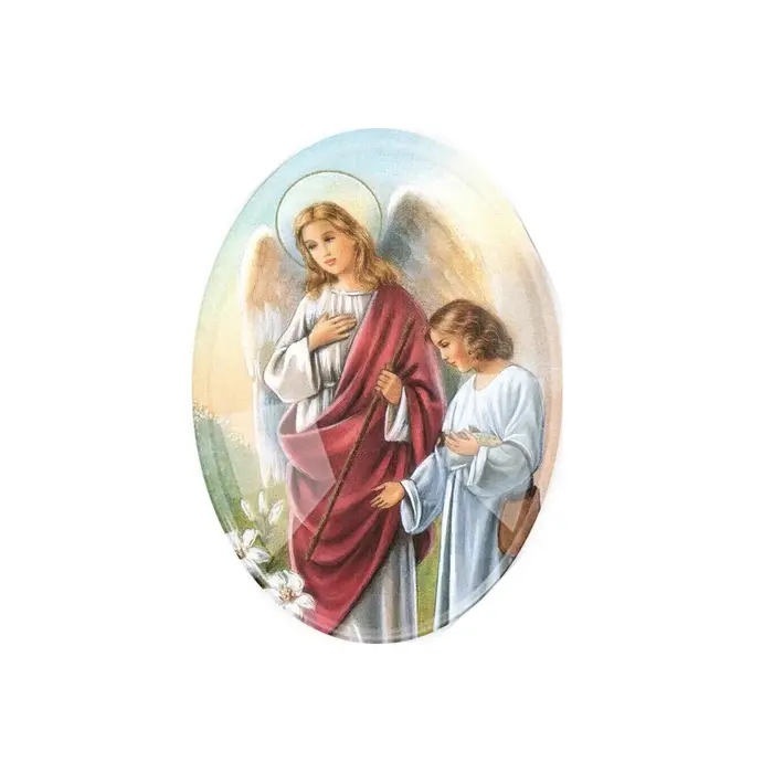 6 ~ 20 pièces mélange ovale verre dessin animé religieux