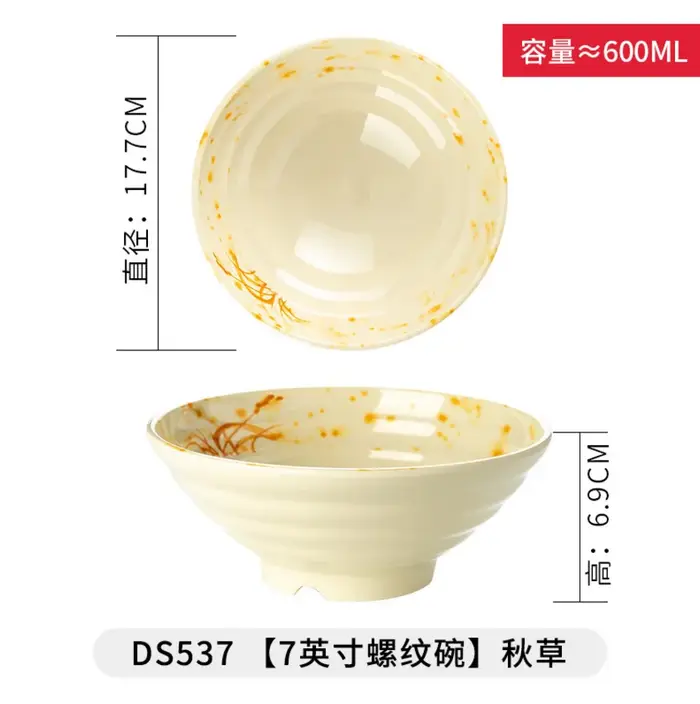 Bol en mélamine de Style japonais, soupe de nouilles en poudre, vaisselle en Imitation porcelaine