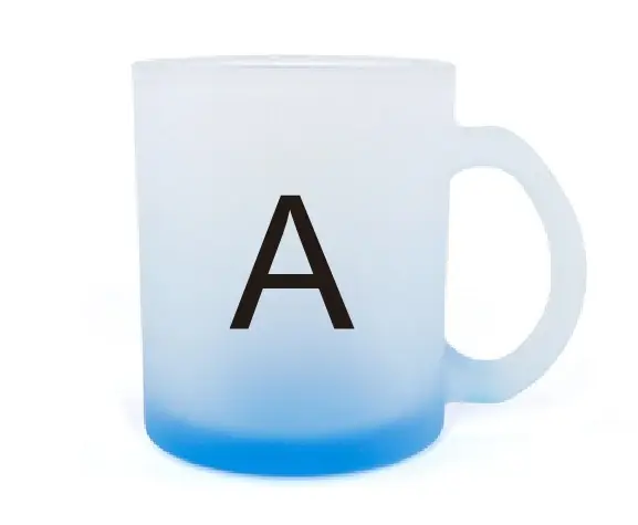 Couleurs dégradées de tasse en verre pour jus d'eau froide 325ML 11oz bricolage personnalisé