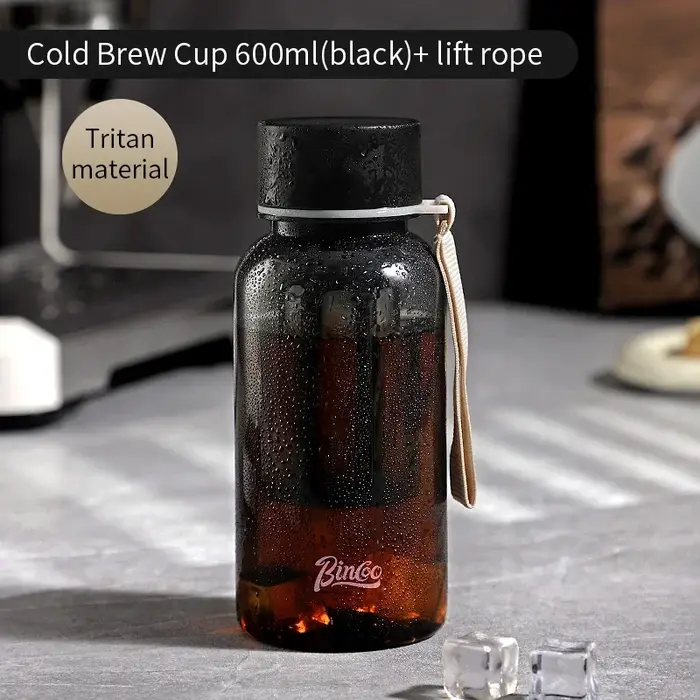 Bincoo Bouteille d'infusion froide de 600 ml avec filtre à 300 mailles