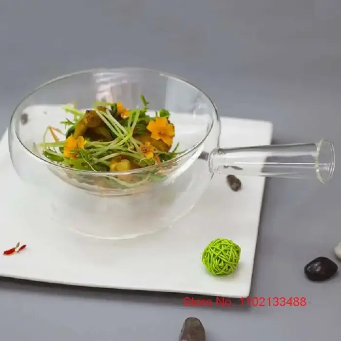 Bols à salade en verre faits à la main