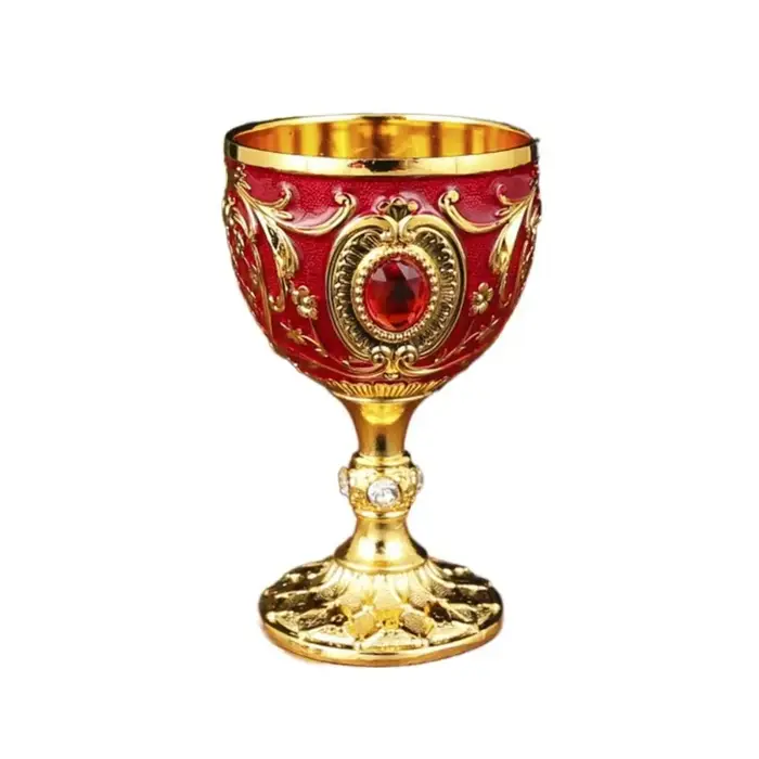 Tasse à vin en métal Vintage en relief